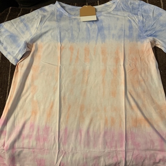Sky Multi Color Cloud Tie Dye T-Shirts - Picture 5 of 8